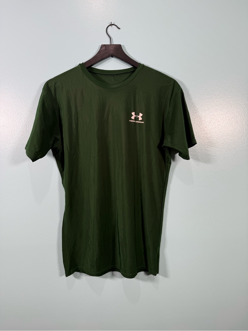 Under Armour Olive Green Logo Short Sleeve Performance Tee